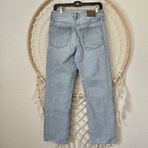 Madewell Low-Slung Straight Light Blue Crossover Waist Denim Jeans 26 - Picture 9 of 12